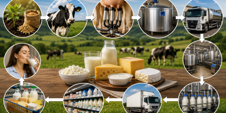 Como funciona a cadeia produtiva do Leite? Guia completo do campo ao consumidor